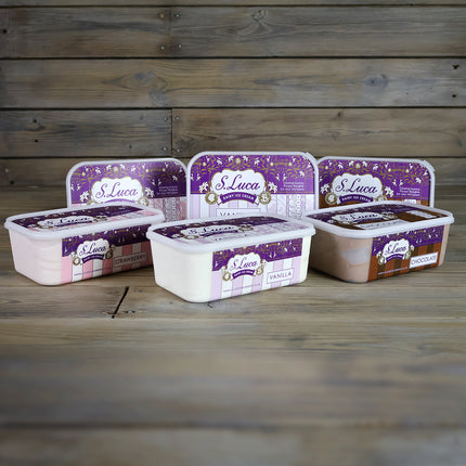 Luca's ice cream in 1 litre cartons