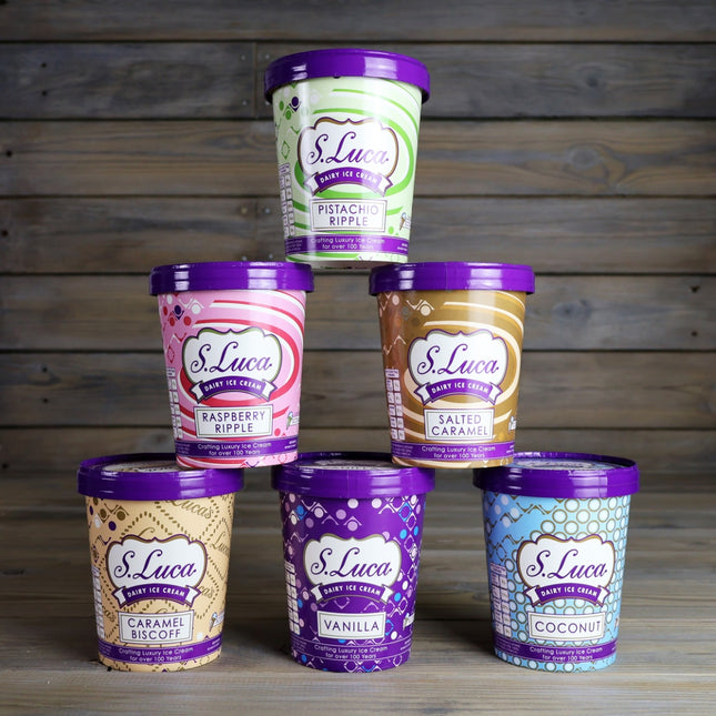 Luca's ice cream in 500ml cartons