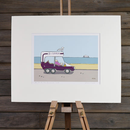 BonzoArt All Set On The Sea Front unframed illustration print