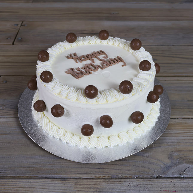 Luca's Mini Malteser ice cream cake with Maltesers topping, no sponge