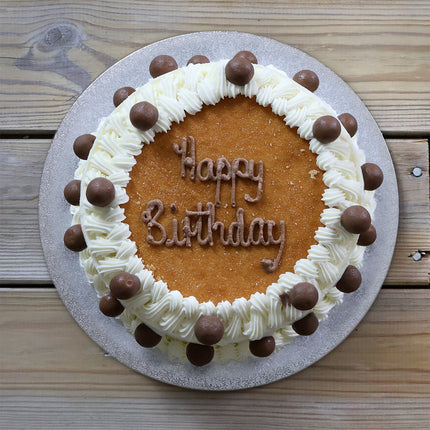 Luca's Mini Malteser ice cream cake with Maltesers topping, with sponge layer