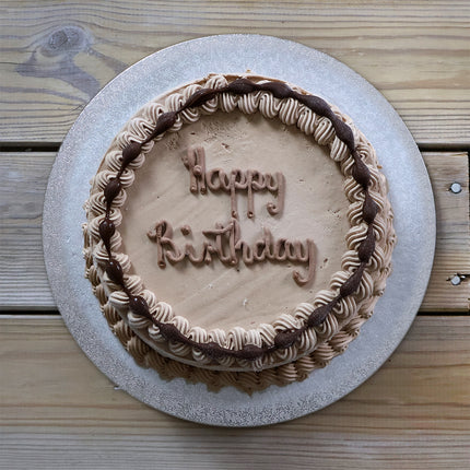 Luca's Nutty ice cream cake with chocolate decoration, no sponge
