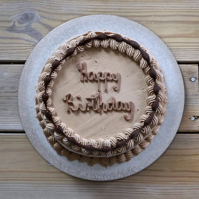 Luca's Nutty ice cream cake with chocolate decoration, no sponge