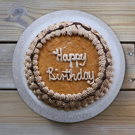 Luca's Nutty ice cream cake with chocolate decoration, with sponge layer
