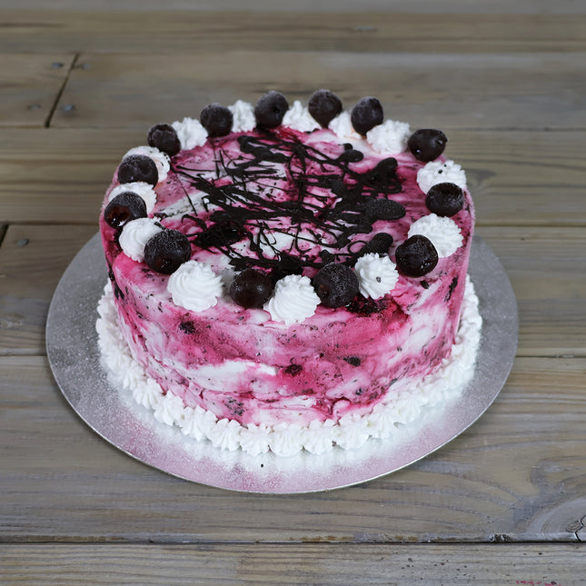 Luca's vegan chocolate and cherry ice cream cake