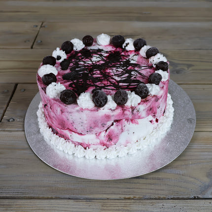 Luca's vegan chocolate and cherry ice cream cake