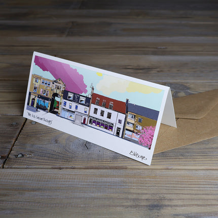 EddScape Ice Cream Factory illustrated greeting card