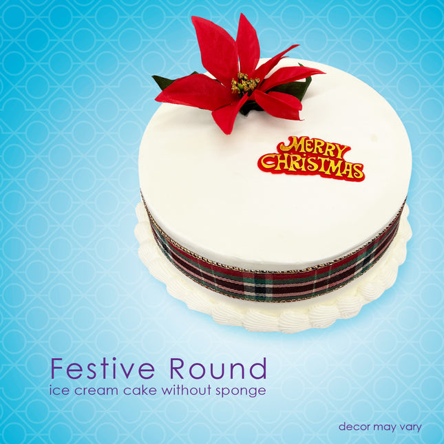 Luca’s Festive Round Ice Cream Cake
