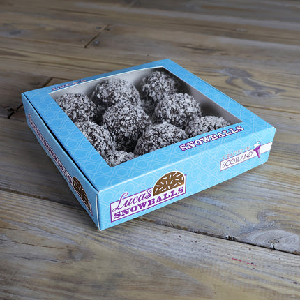 Luca's homemade mini milk chocolate snowballs