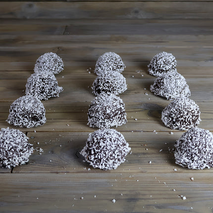 Luca's homemade milk chocolate snowballs