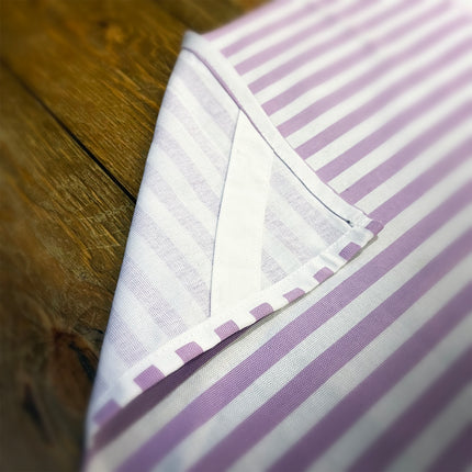 Luca's lilac stripe cotton tea towel