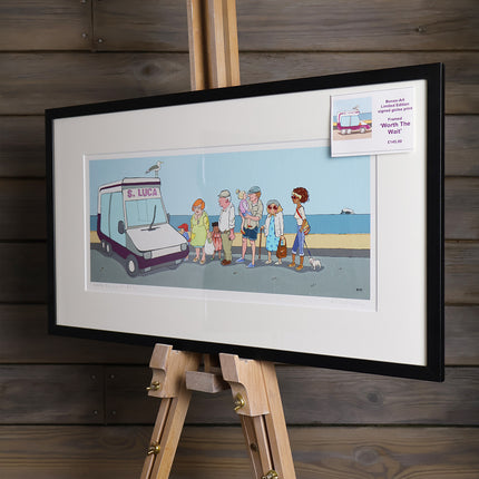 BonzoArt Worth the Wait framed illustration print