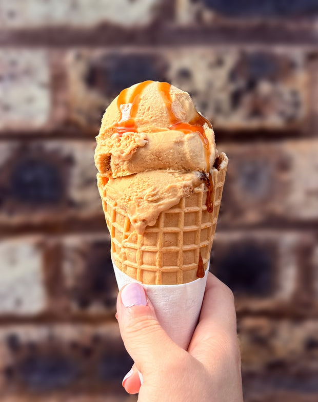 Salted caramel cone