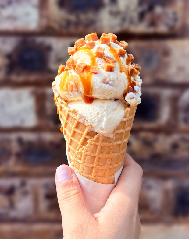 Toffee fudgy wudgy cone